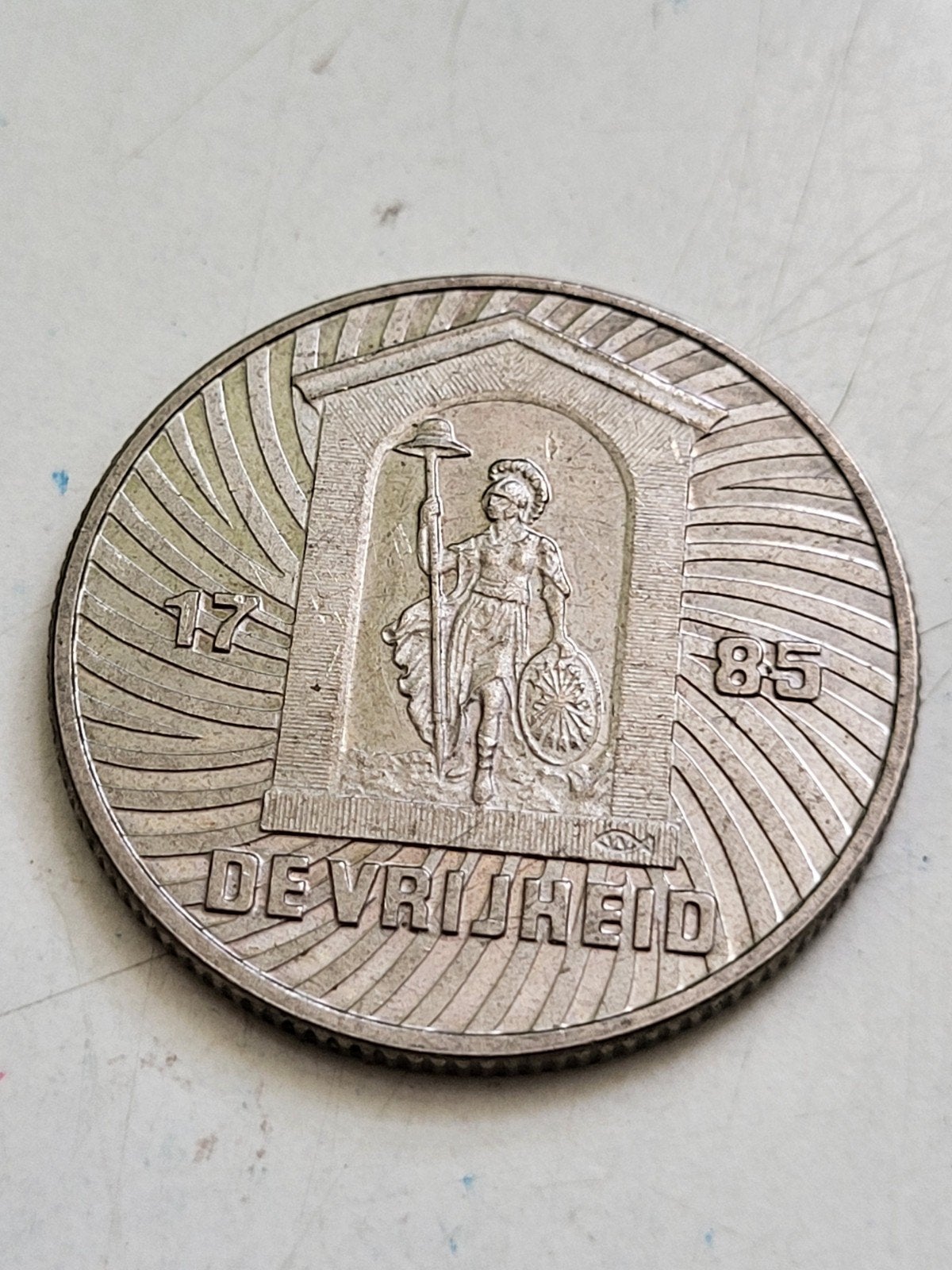 Penning Schiedam 2 1/2 Euro 1998 - molen De Vrijheid, Ophalen of Verzenden