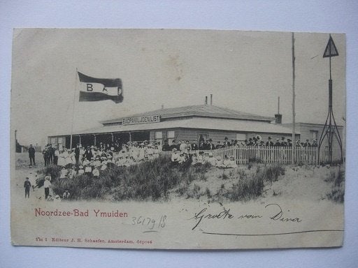 R35 IJmuiden - Noordzee Bad - Badpaviljoen List, Verzenden, Voor 1920, Gelopen, Noord-Holland