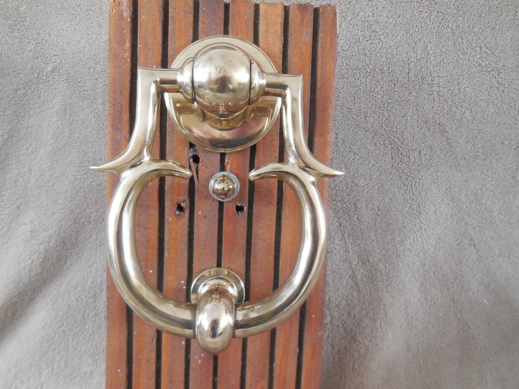 Messing deurklopper., Antiek en Kunst, Ophalen of Verzenden, Koper
