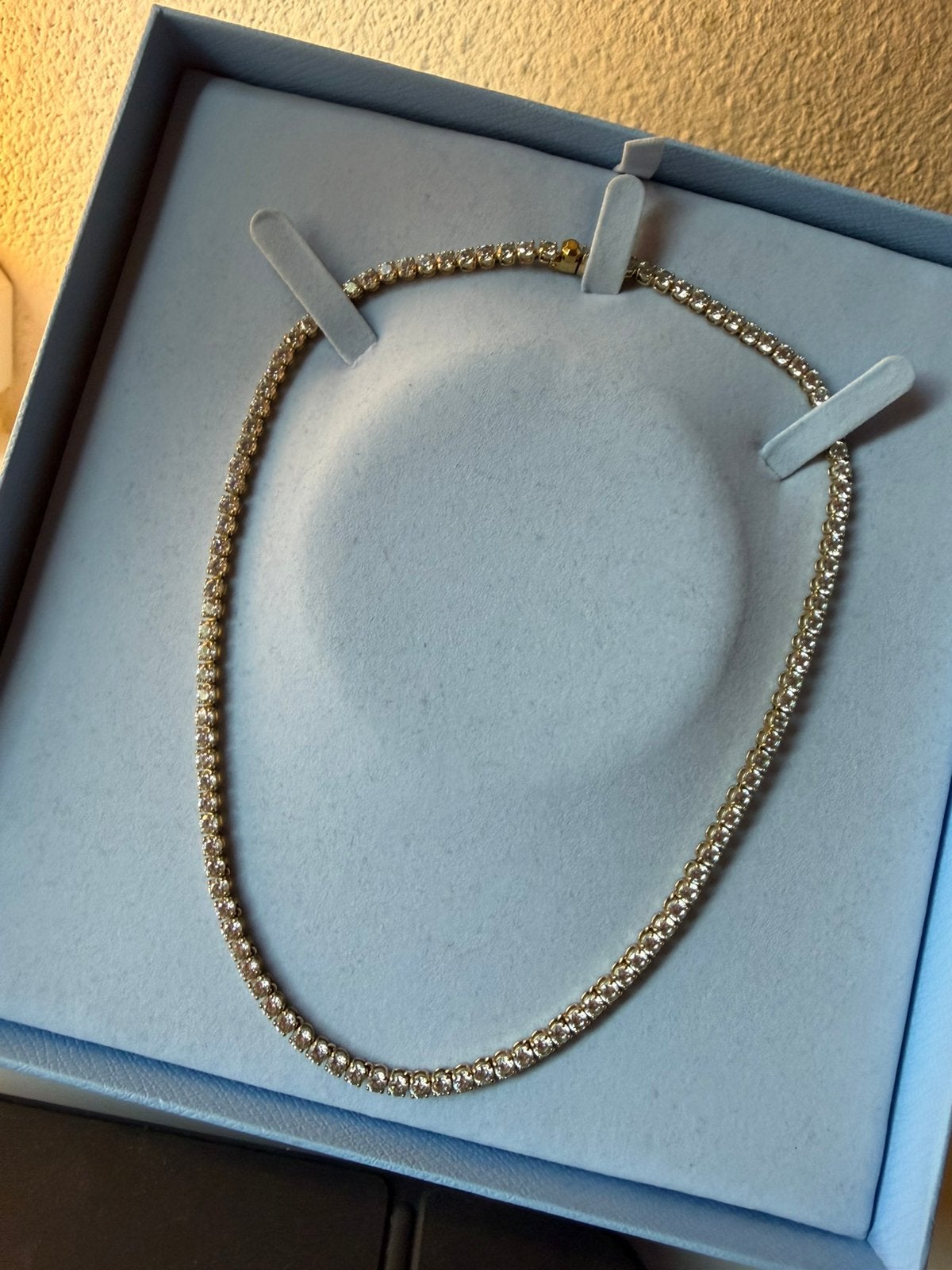 Swarovski matrix tennis ketting, Met kristal, Overige materialen, Ophalen of Verzenden, Zo goed als nieuw