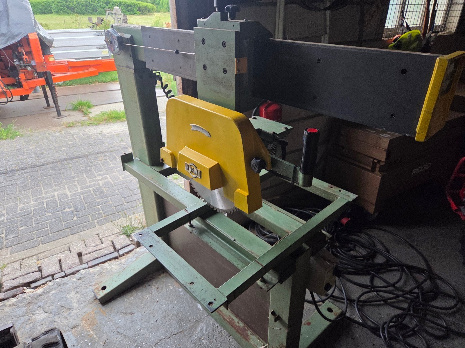 Afkortzaag harwi 625, Doe-het-zelf en Verbouw, Ophalen of Verzenden, 1200 watt of meer, Afkortzaag, 70 mm of meer