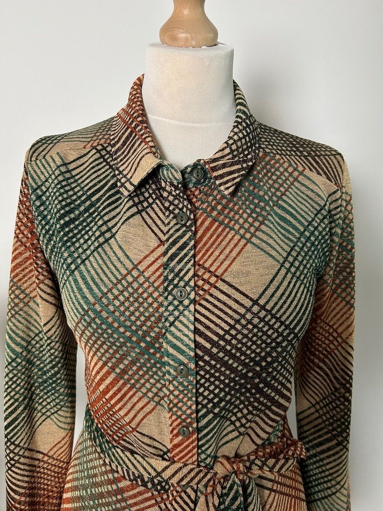 King Louie maat L glitter Olive dress 3603, Maat 42/44 (L), Ophalen of Verzenden, Zo goed als nieuw, King Louie