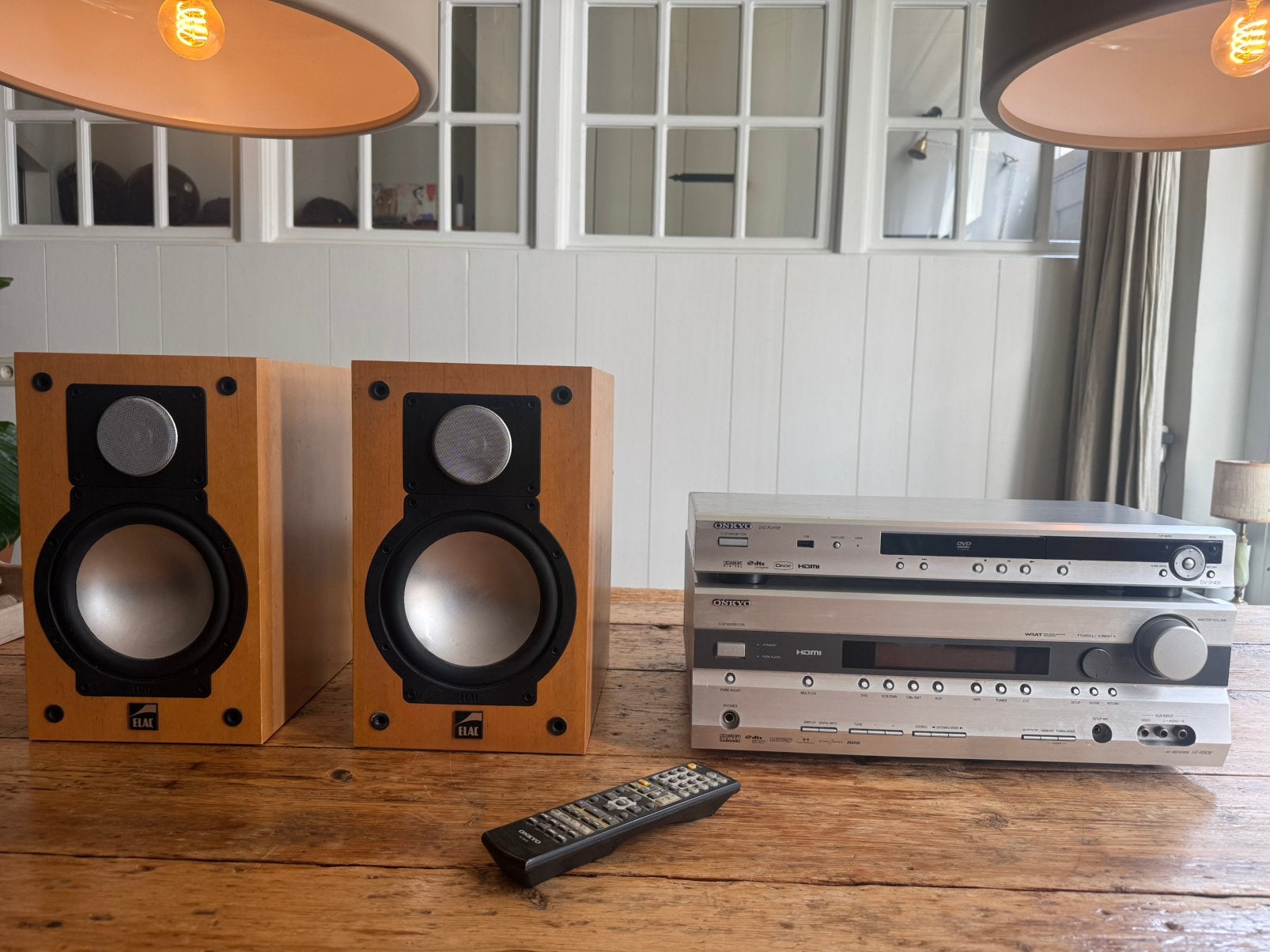 ELAC CL 82 speakers + Onkyo receiver/DVD – ook los, Gebruikt, Losse componenten, Dvd-speler, Ophalen