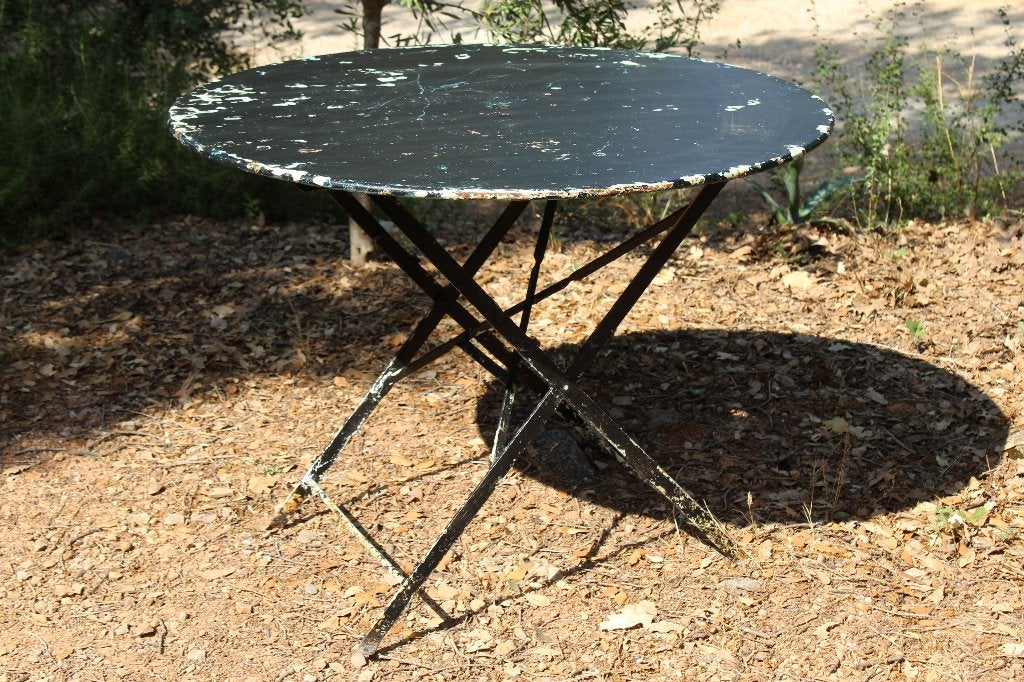 Brocante - Gezellige ronde tuintafels!, Ophalen, Gebruikt, Rond, Metaal