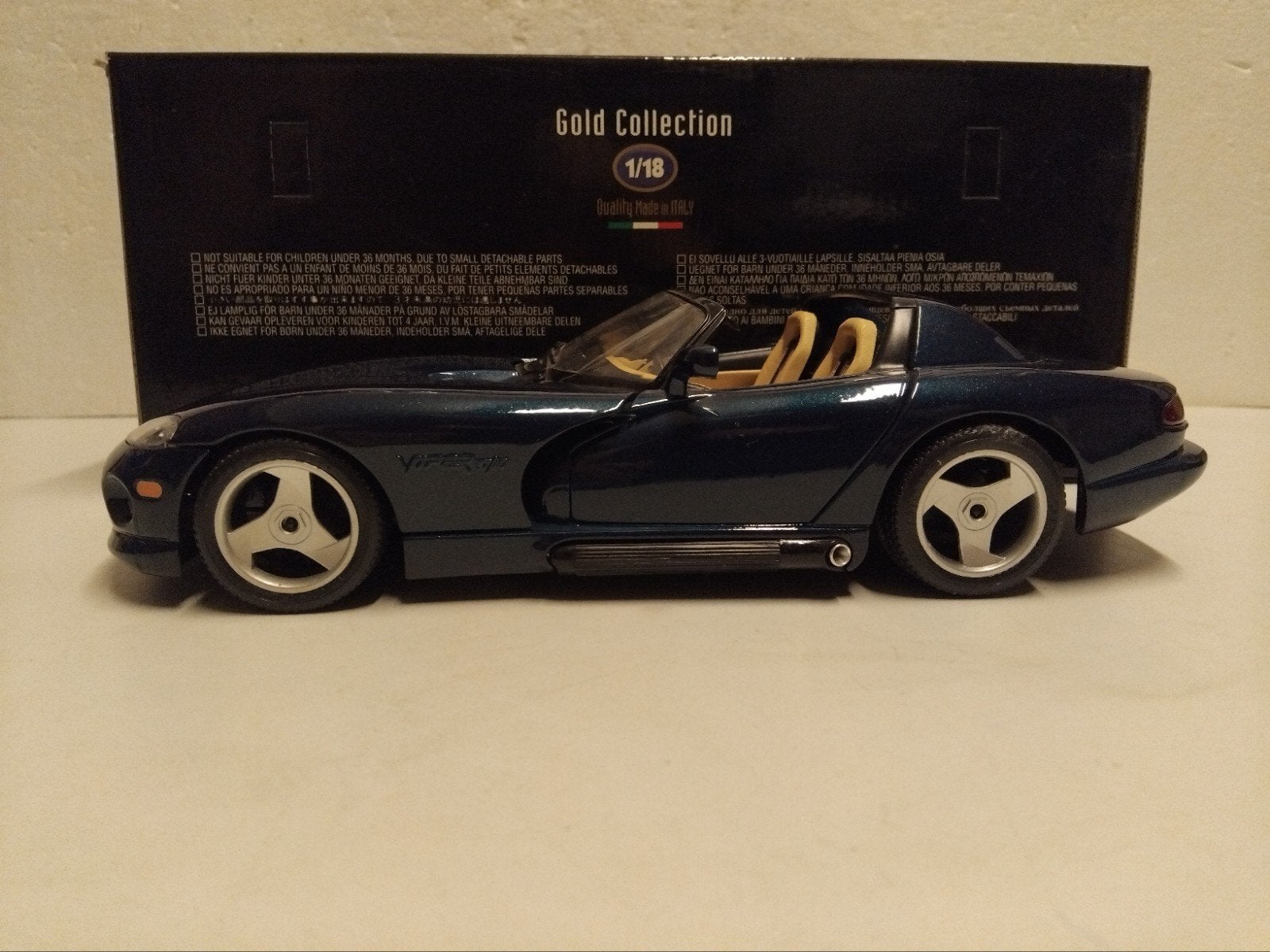 Dodge Viper RT open donkergroen Bburago 1:18 KRD, Ophalen of Verzenden, Zo goed als nieuw, Auto, Overige merken