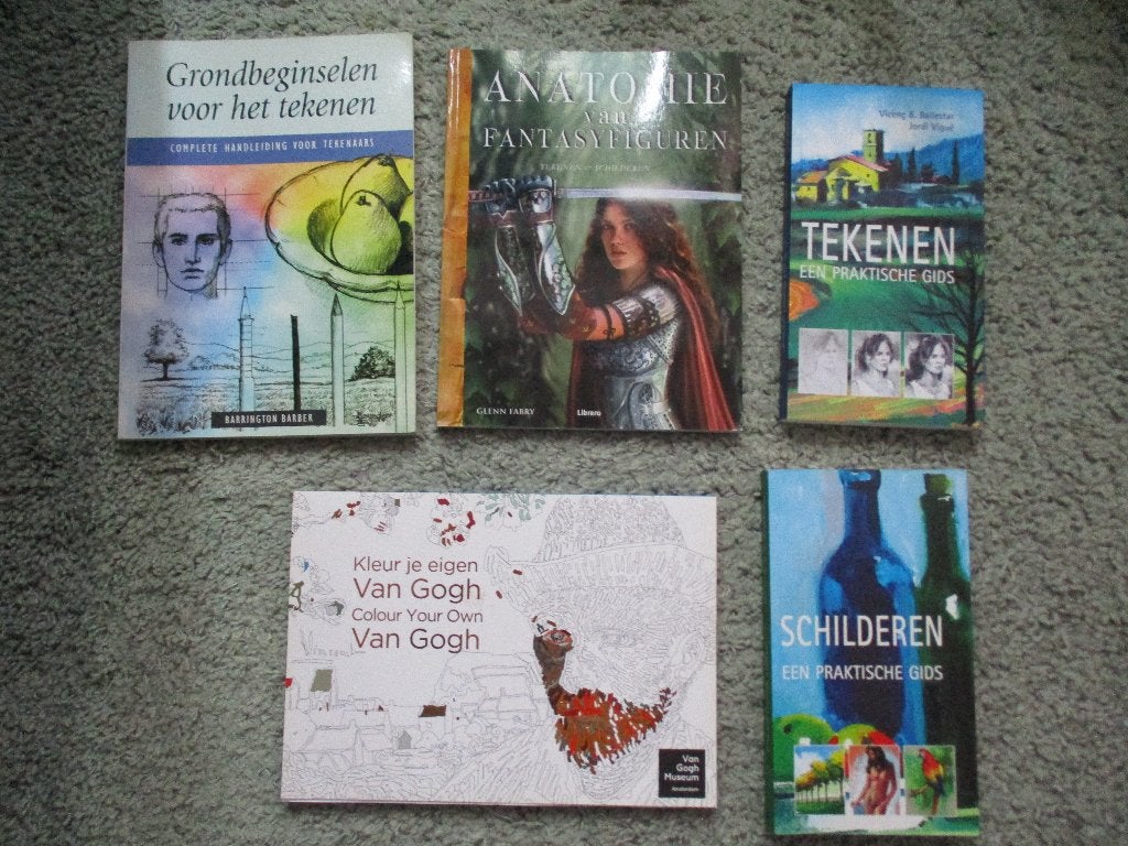 Schilderen tekenen 5 boeken technieken gids anatomie, Ophalen of Verzenden, Gebruikt, Overige typen