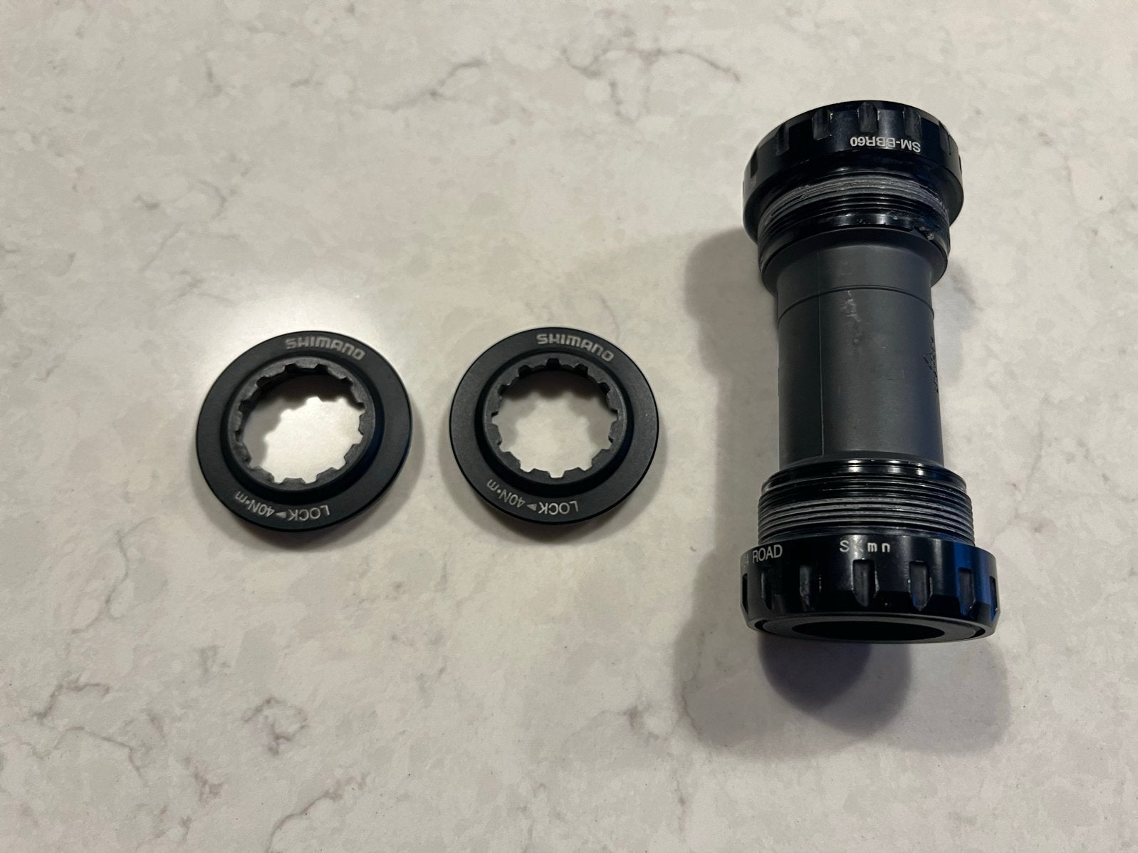 Shimano SM-BB52 BSA bottombracket, Crankstel of Pedalen, Ophalen of Verzenden, Zo goed als nieuw, Aluminium