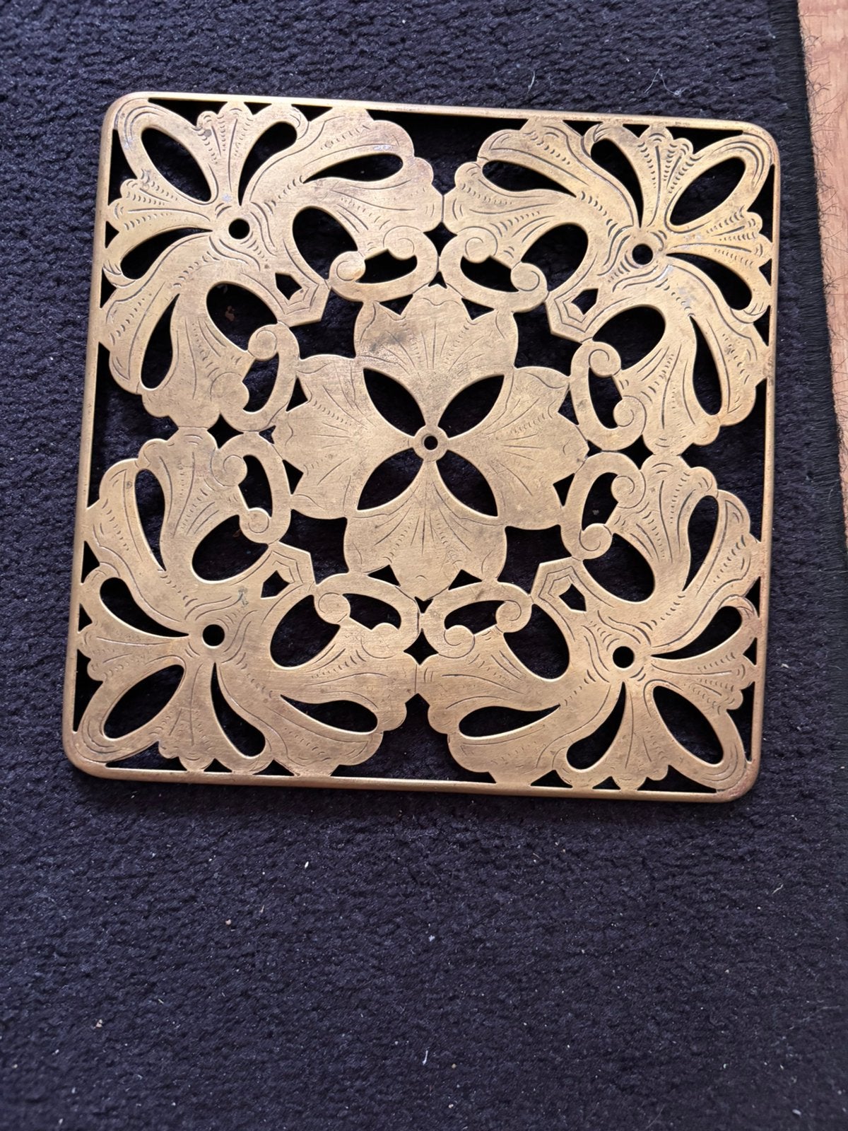 Messing ventilatierooster Art Nouveau Jugendstil  1900-1920, Ophalen of Verzenden