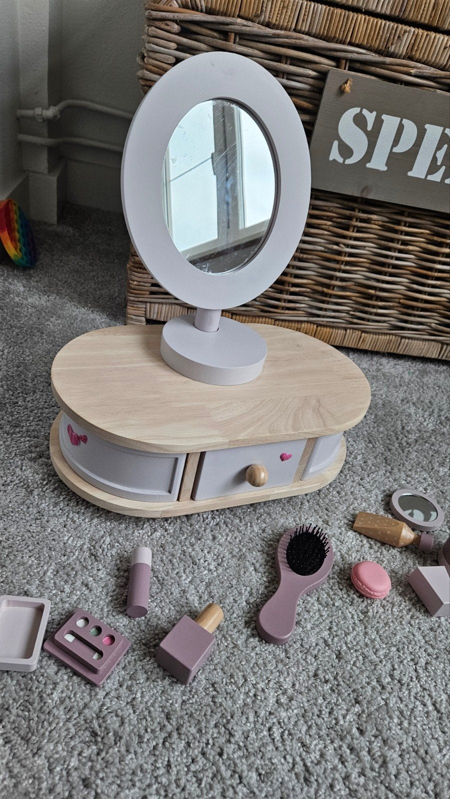 Howa Houten Kaptafel met Accessoires, Ophalen of Verzenden, Zo goed als nieuw, Knutselen, Met licht