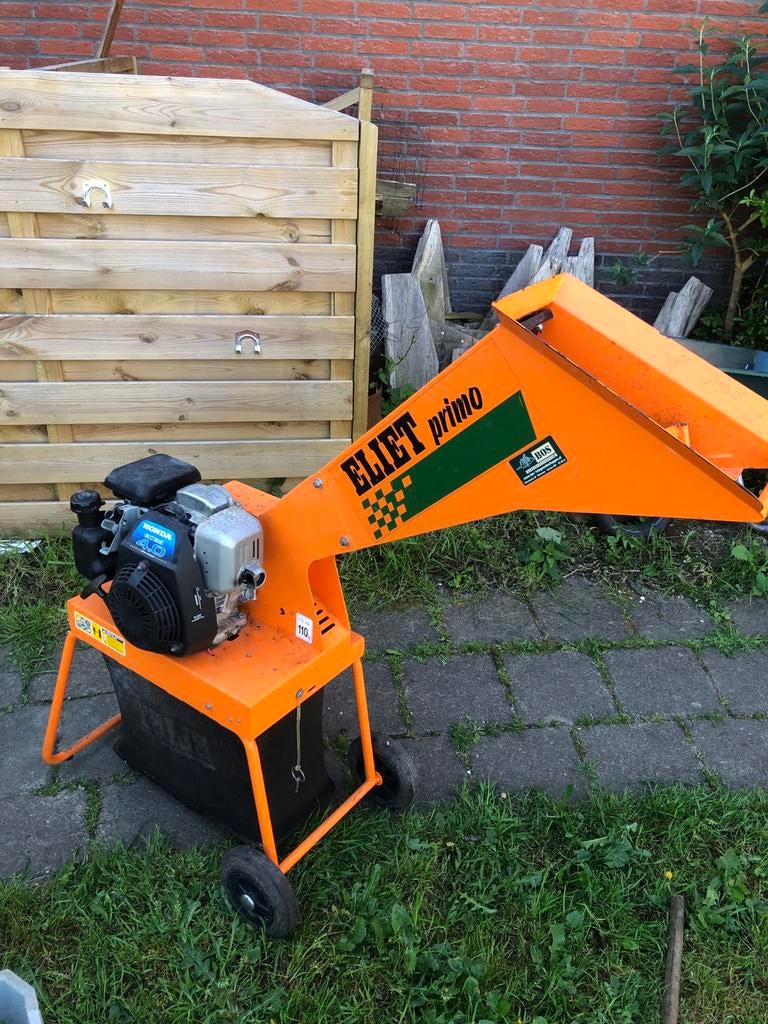 Eliet Primo Hakselaar  versnipperaar, Tuin en Terras, Hakselaars, Gebruikt, Benzine, Met opvangzak, Ophalen