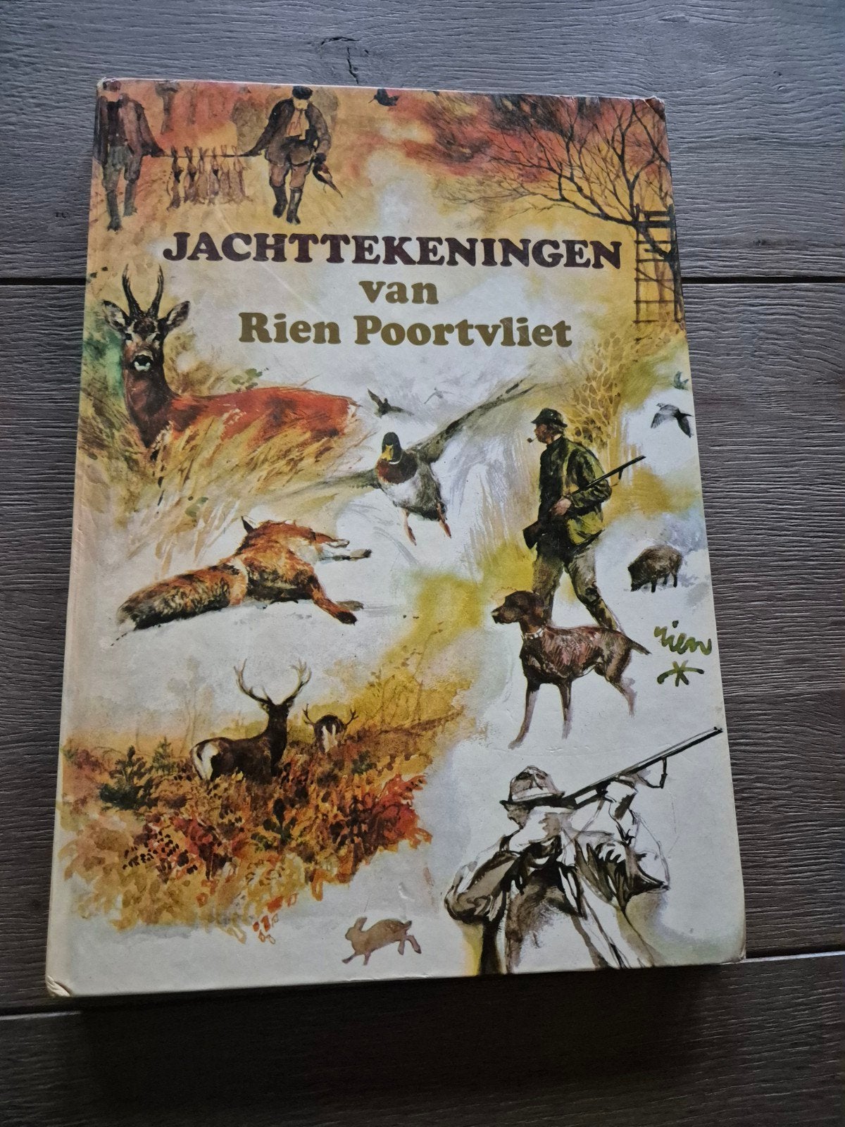 rien poortvliet, jachttekeningen, Ophalen of Verzenden, Zo goed als nieuw