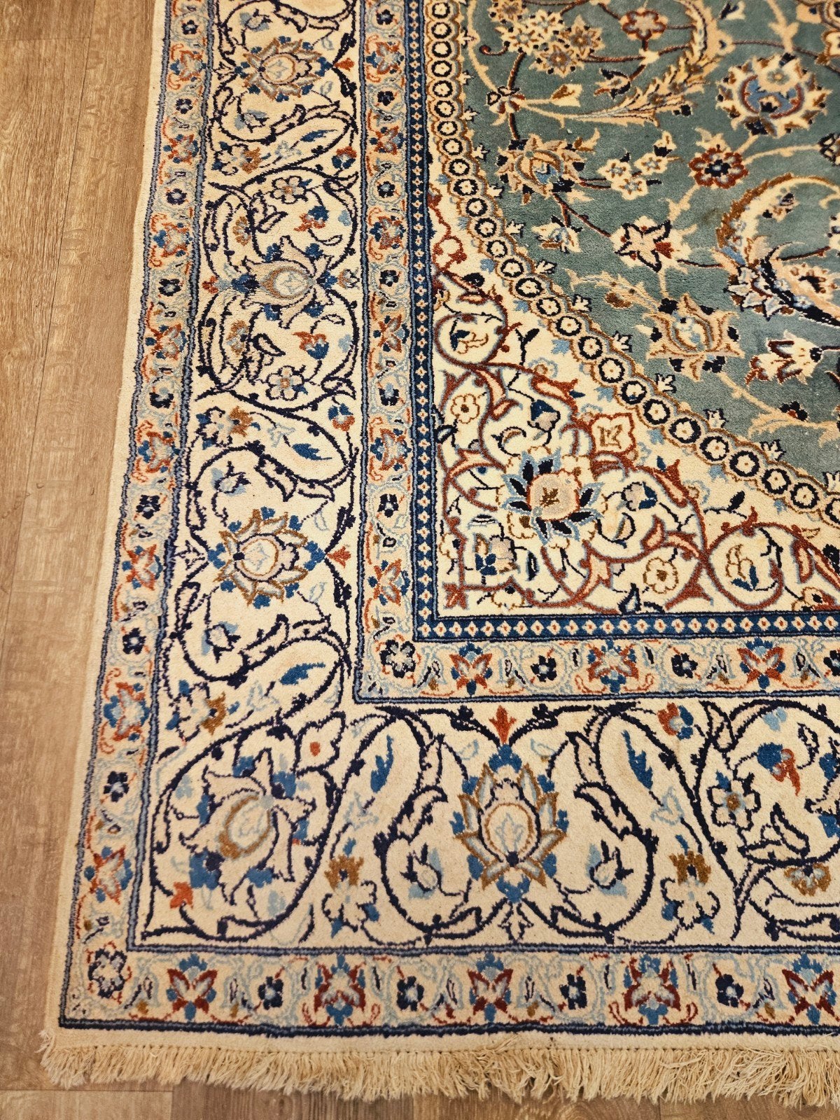 Perzisch Handgeknoopt Nain Tapijt. Prachtige kleuren., Nepal, 200 cm of meer, Ophalen of Verzenden, Zo goed als nieuw