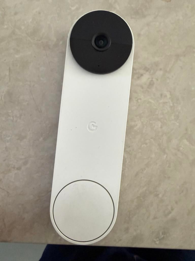 Google Nest Doorbell (Batterij) - Slimme Video Deurbel, Ophalen of Verzenden, Bewegingsdetectiesensor, Gebruikt, Draadloos