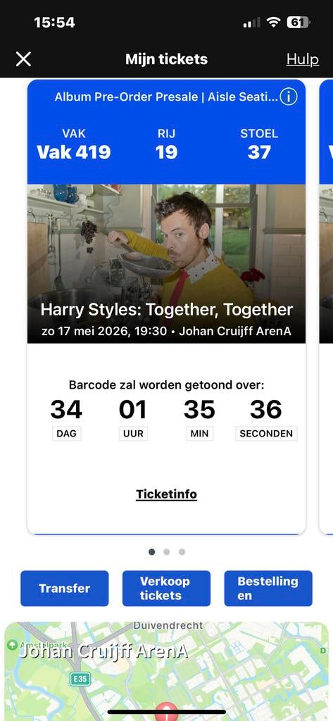 2x Harry Styles night 2 Amsterdam May 17th, Twee personen