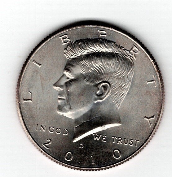 23-2025 USA 1/2 dollar 2010D, Ophalen of Verzenden, Noord-Amerika, Losse munt