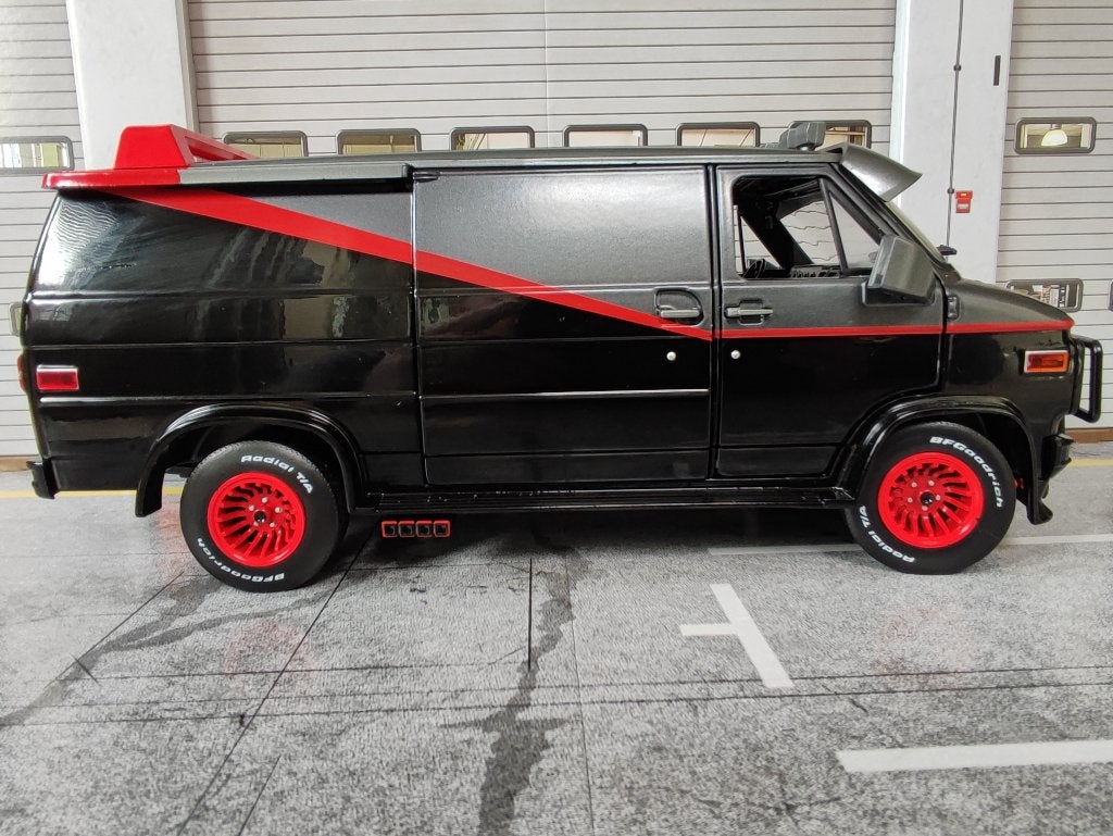 GMC Van A-team Greenlight 1:18 inclusief doos, Ophalen of Verzenden, Zo goed als nieuw, Auto, Overige merken