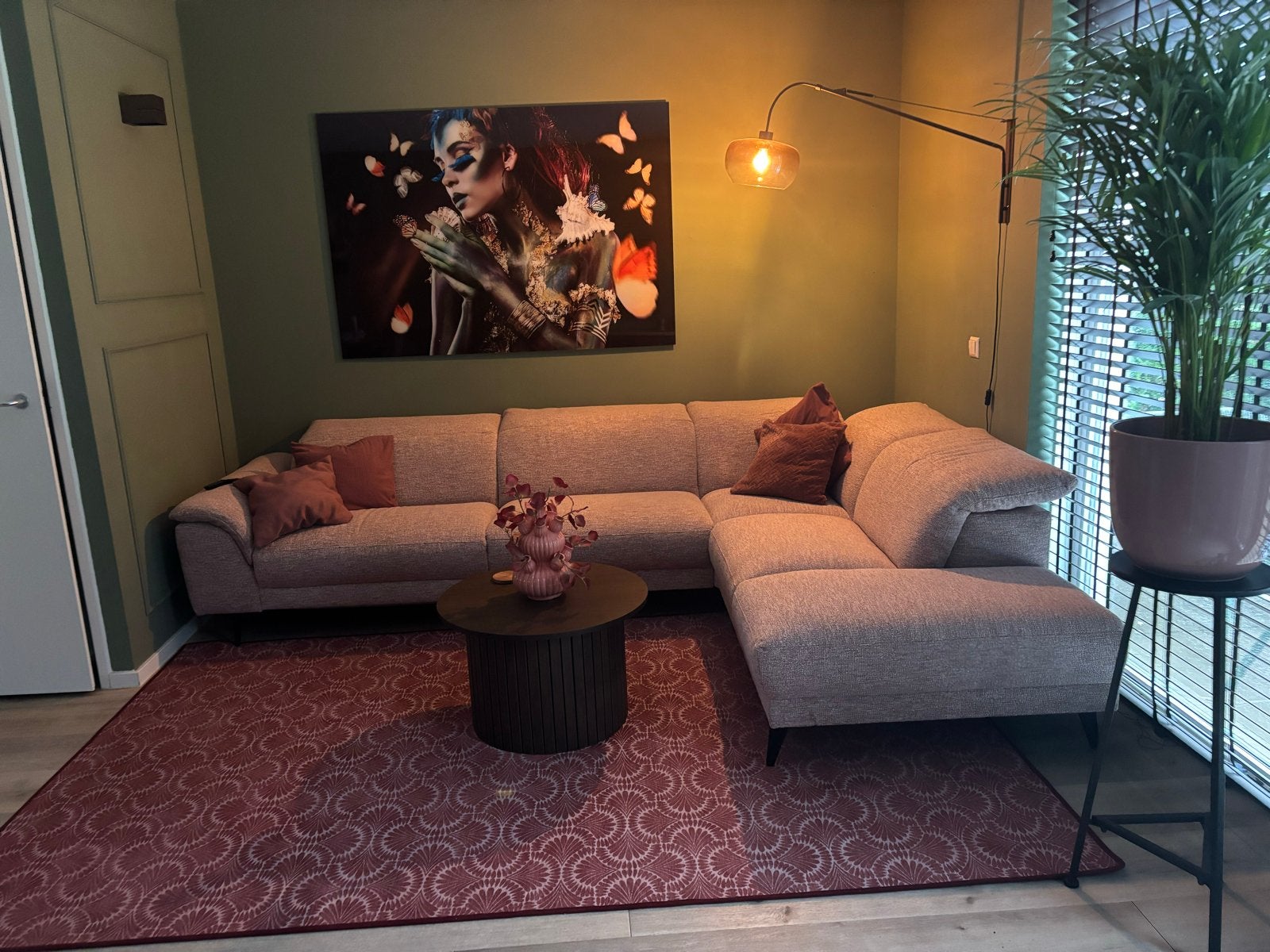 Groot Plexiglas Kunstwerk - Vrouw met Vlinders (1.60x1.10m), Ophalen, Overige typen, 125 cm of meer, Zo goed als nieuw