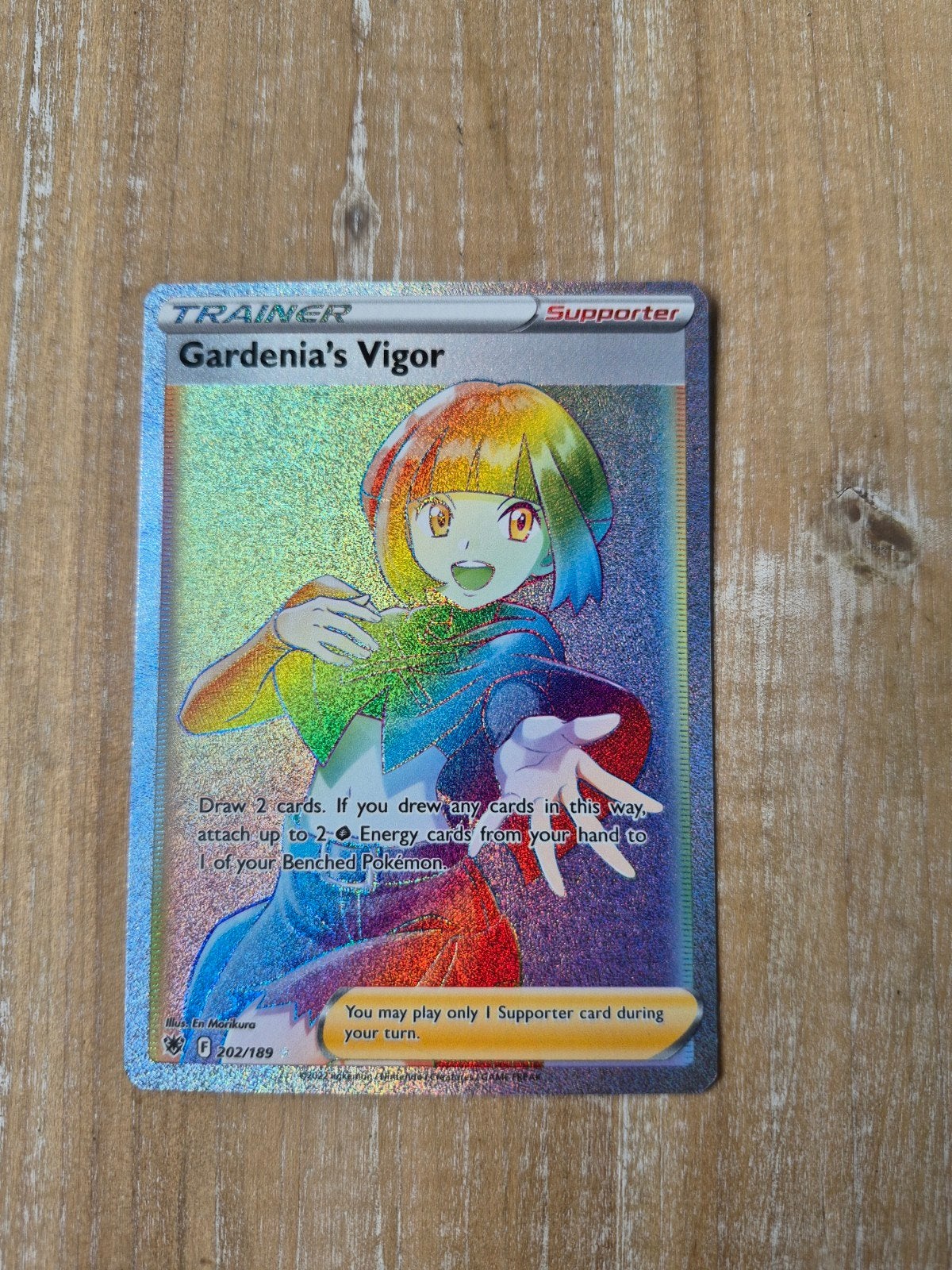 Gardenia's Vigor (Full Art) - Pokémon Kaart, Ophalen of Verzenden, Zo goed als nieuw, Losse kaart, Foil