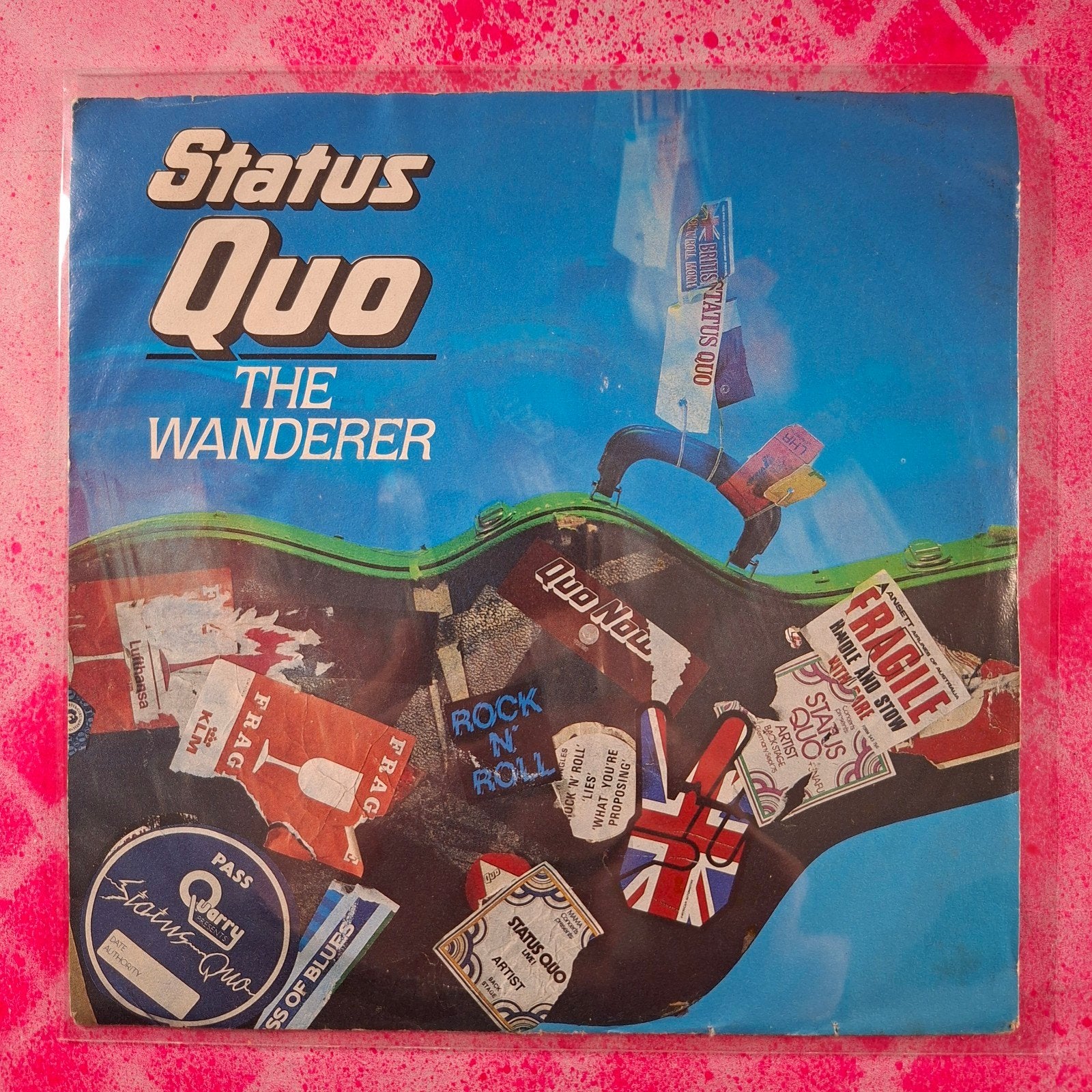 Status Quo The Wanderer single, Gebruikt, 7 inch, Rock en Metal, Overige typen