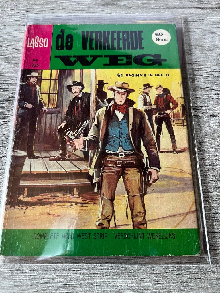 Lasso 335 De verkeerde weg, Eén stripboek, Ophalen of Verzenden, Gelezen
