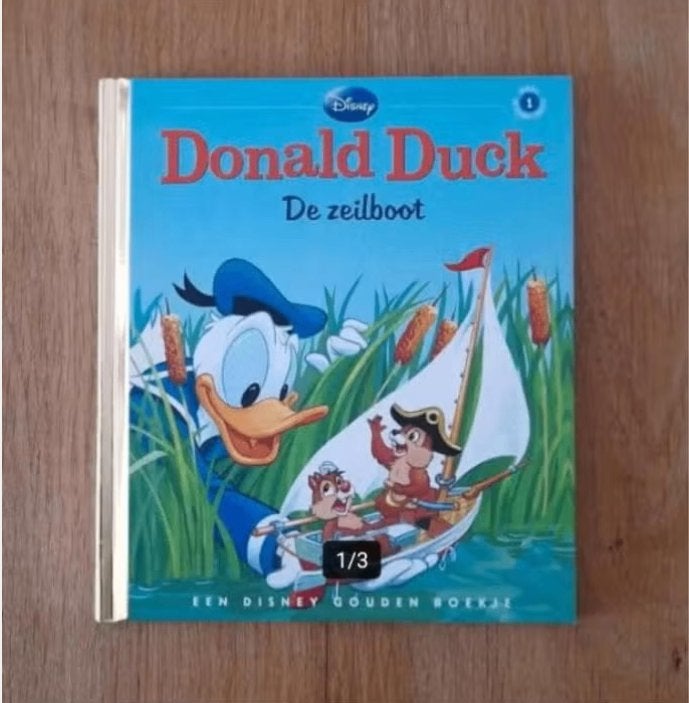 Donald Duck De zeilboot een Disney Gouden Boekje deel 1, Verzamelen, Disney, Ophalen of Verzenden, Donald Duck, Zo goed als nieuw