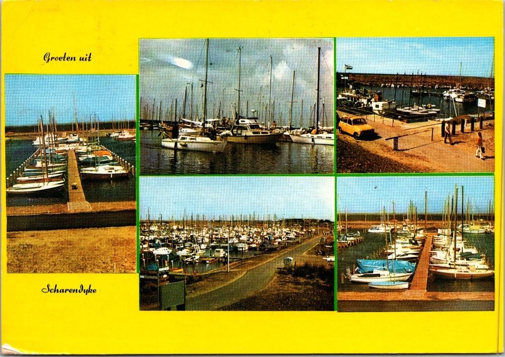 Groeten uit Scharendijke - 4 ansichtkaarten, Verzenden, 1960 tot 1980, Gelopen, Zeeland