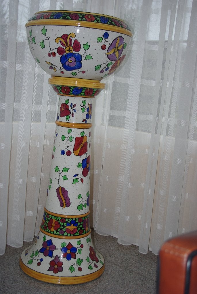 Bloempot met zuil, Antiek en Kunst, Ophalen of Verzenden