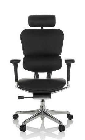 ERGOHUMAN Elite2 Ergonomische Bureaustoel HAL ZWART LEER !, Zwart, Nieuw, Ophalen of Verzenden, Bureaustoel