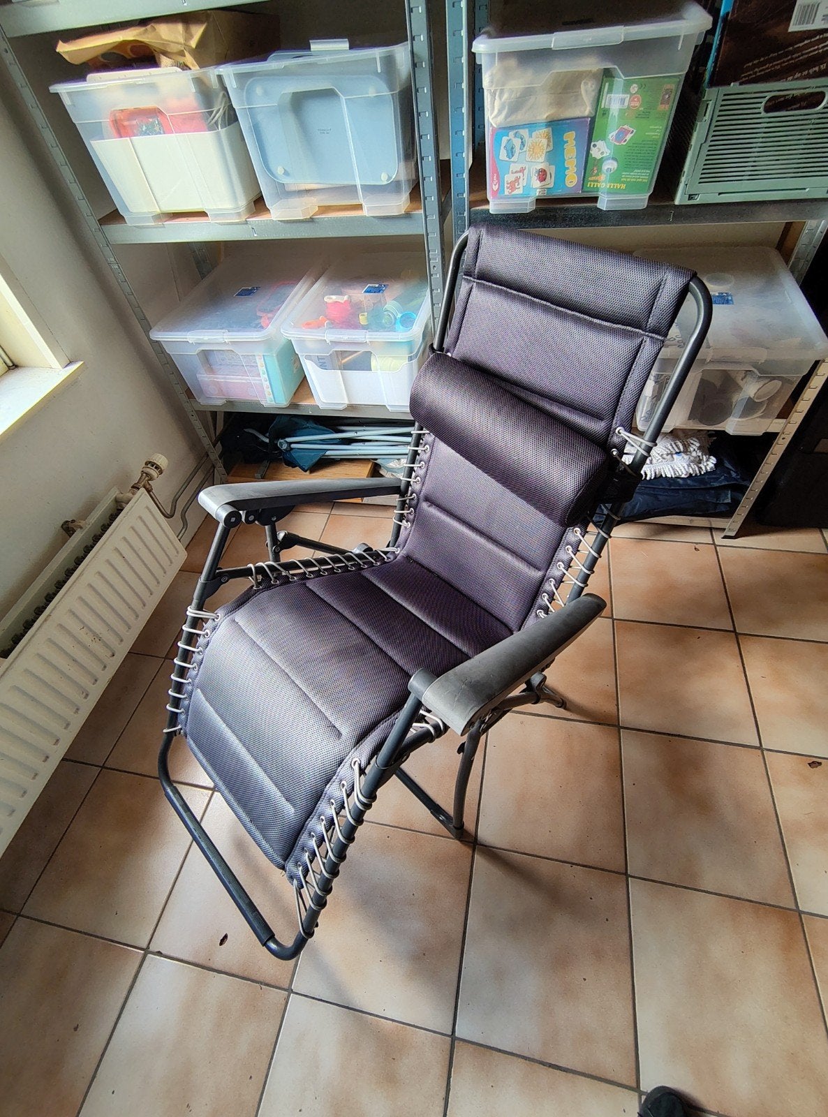 Tuinstoel verstelbaar/inklapbaar, Tuin en Terras, Ophalen, Zo goed als nieuw, Aluminium, Inklapbaar