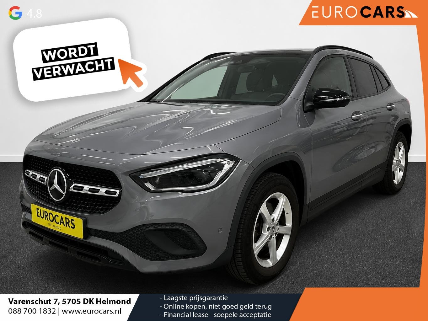 Mercedes-Benz GLA-klasse 250 e Progressive Panoramadak Navig, Gebruikt, 4 cilinders, 160 pk, Leder en Stof