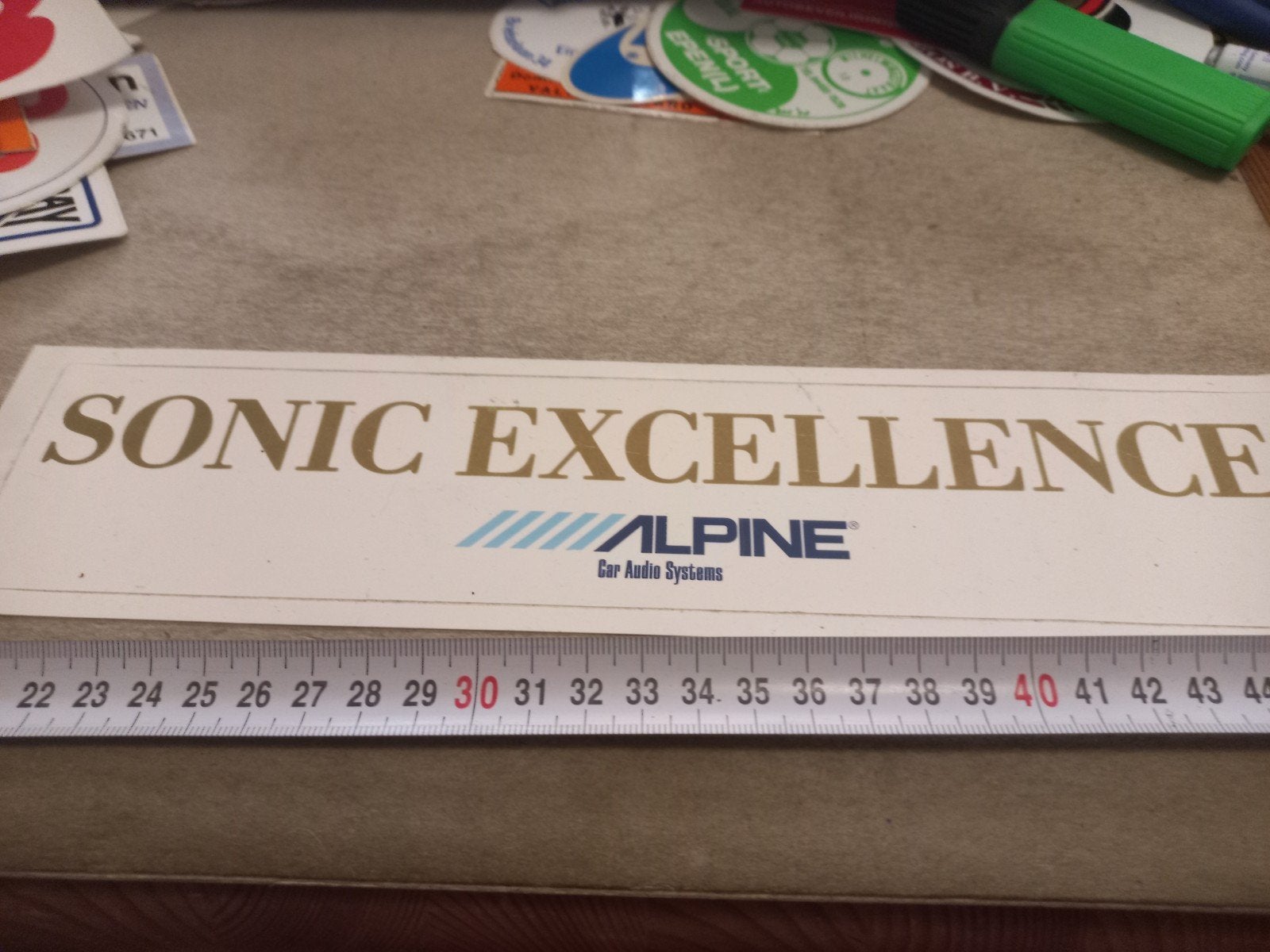 Alpine Sonic Excellence Car Audio Systems Sticker, Ophalen of Verzenden, Gebruikt