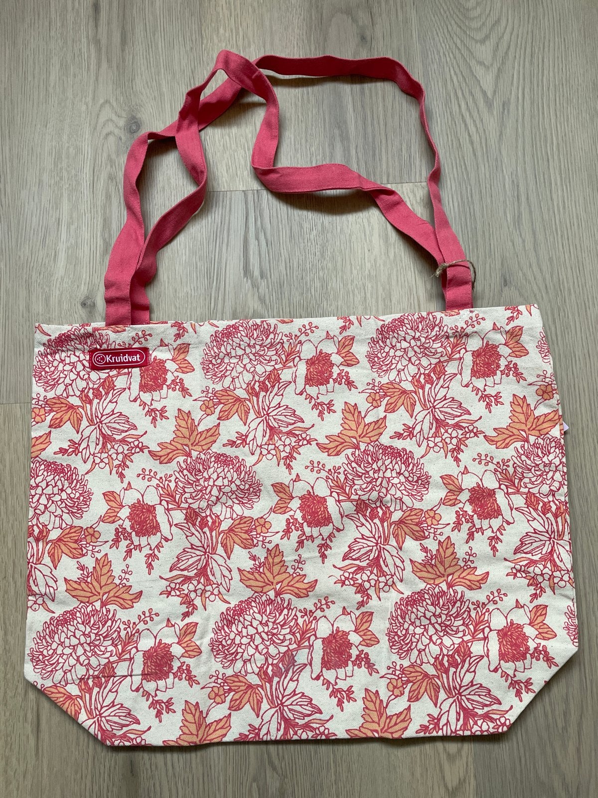 Kruidvat Canvas Tas met Bloemenprint, Sieraden, Tassen en Uiterlijk, Tassen | Damestassen, Ophalen, Nieuw, Roze, Shopper