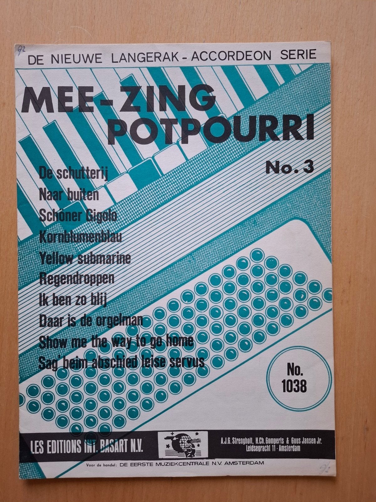 Mee-zing Potpourri No.3 en 4 - Accordeon, Gebruikt, Ophalen of Verzenden, Artiest of Componist, Populair