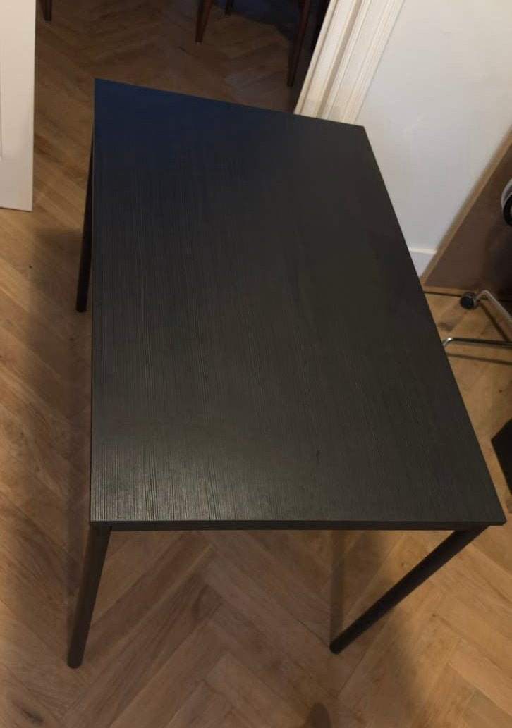 IKEA tafel zwart, Ophalen, Zo goed als nieuw, Rechthoekig, 50 tot 100 cm