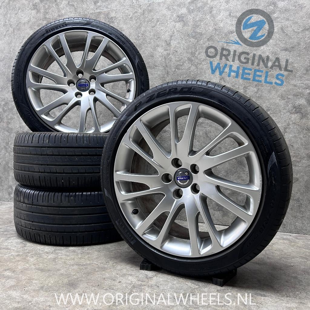 18 inch originele velgen + zomerbanden Volvo V60 V70, 18 inch, Gebruikt, Banden en Velgen, Ophalen of Verzenden