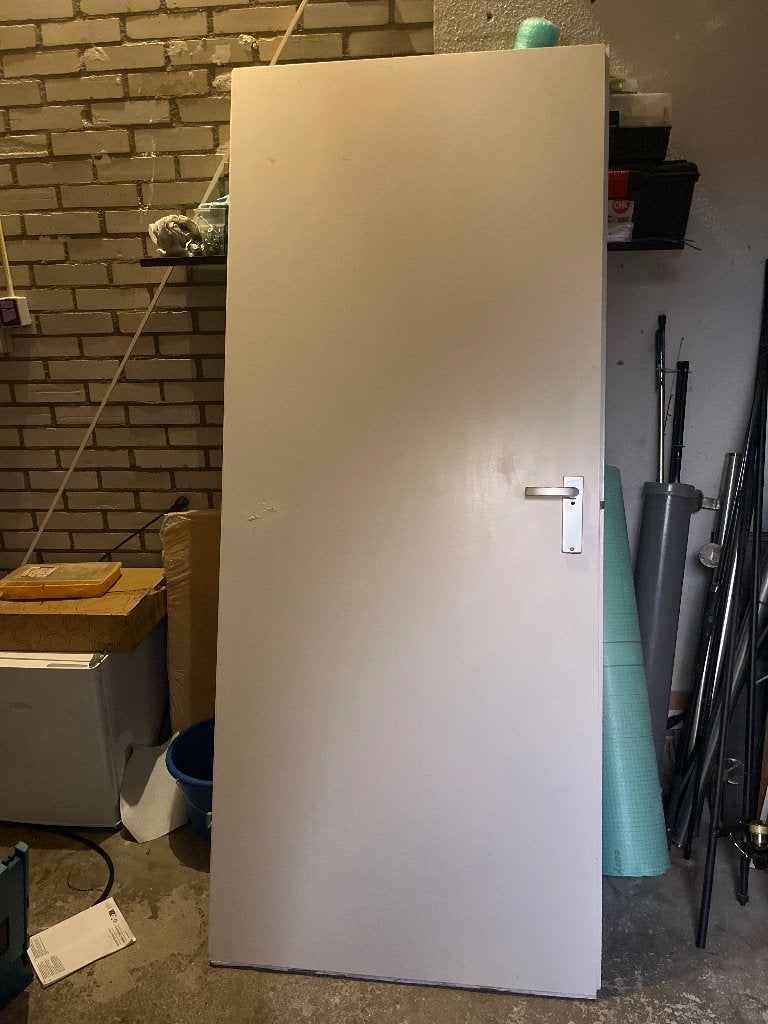 Opdekdeur rechts 83cm breed en 201.5 cm hoog, Ophalen, Kunststof, Gebruikt, 80 tot 100 cm