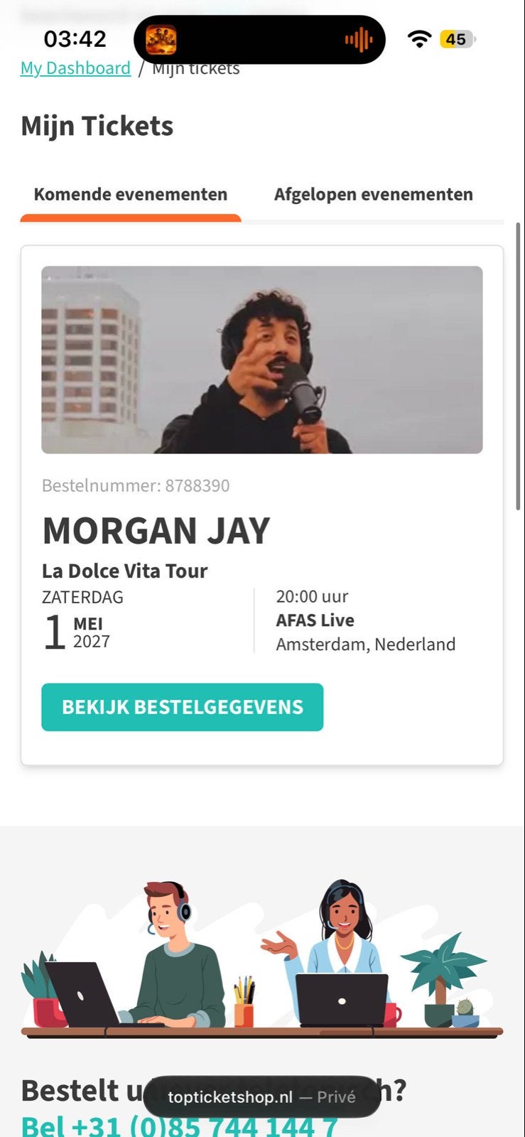 Morgan jay tickets, Twee personen