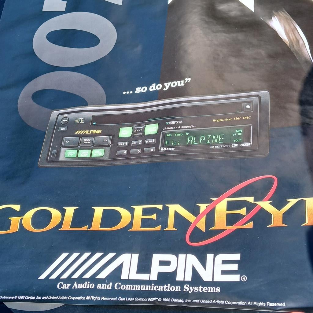 Zeldzame James Bond GoldenEye Alpine reclameposter, Ophalen of Verzenden, Zo goed als nieuw