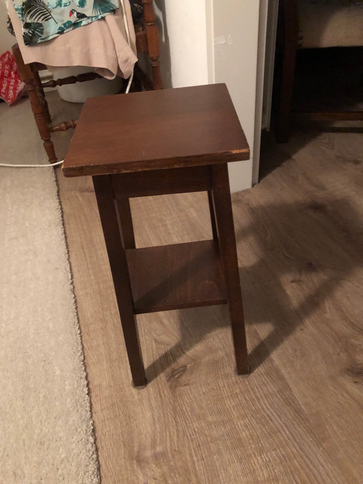 Oud vintage tafeltje Eiken, Ophalen, Gebruikt