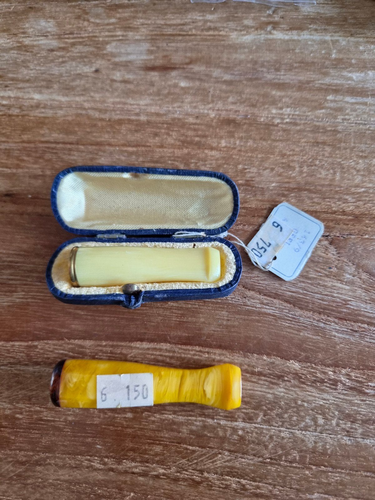 Vintage sigarenpijpje / sigarettenpijpje 2x, Verzamelen, Rookartikelen, Aanstekers en Luciferdoosjes, Ophalen of Verzenden