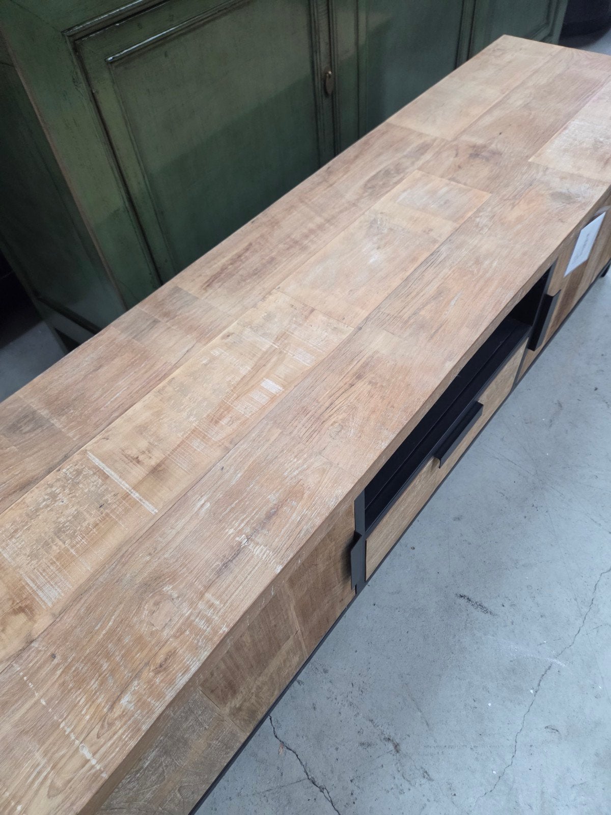 TV-Meubel Tomar 180 cm Teakhout van Livingfurn, Ophalen, ., 150 tot 200 cm, Teakhout