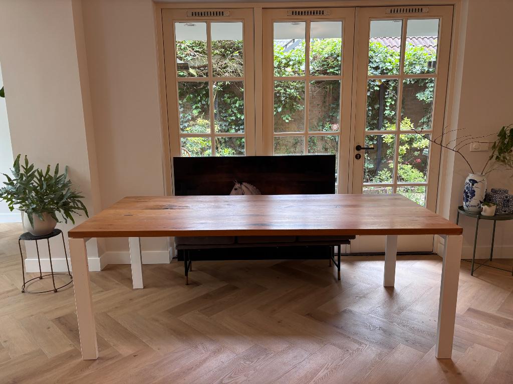 (Eetkamer) Tafel, Ophalen, Gebruikt, Eikenhout, 200 cm of meer