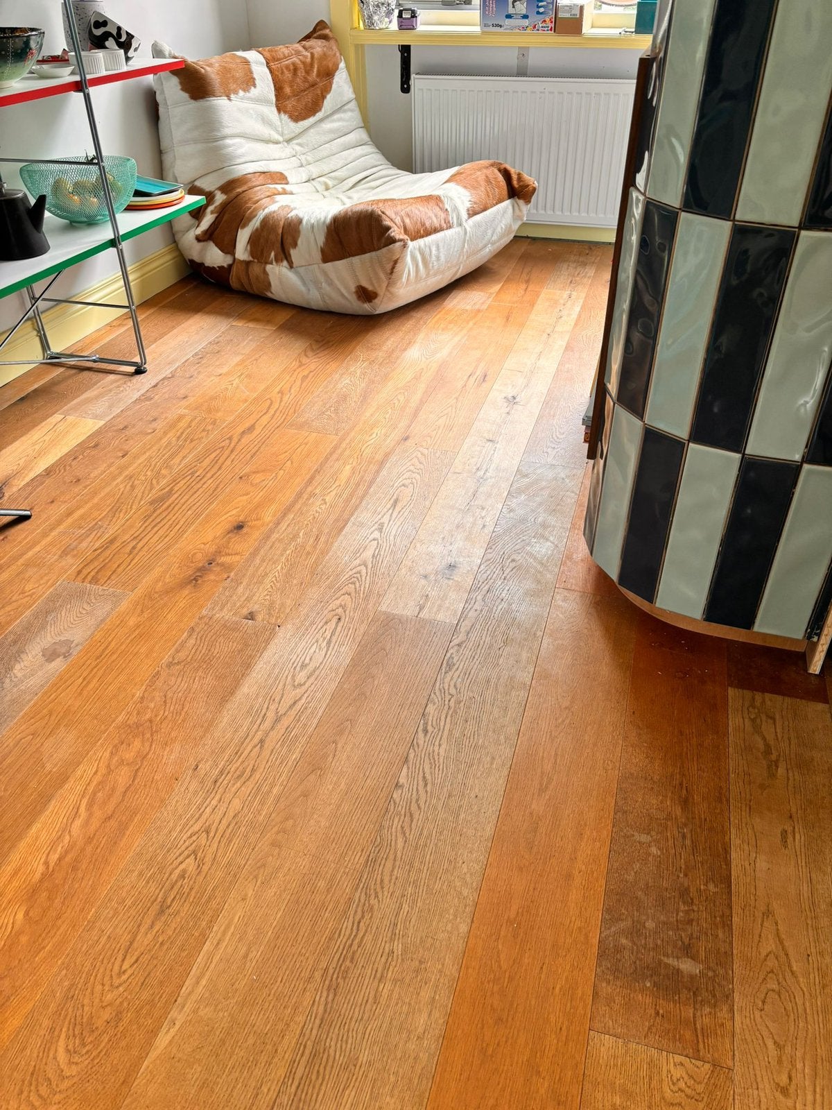Eiken parket vloerdelen met 6mm toplaag, Doe-het-zelf en Verbouw, Vloerdelen en Plavuizen, Gebruikt, Parket, Hout, 150 cm of meer
