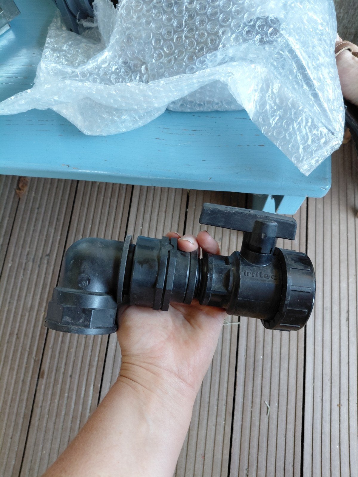 Irritec IBC Adapter met Kogelkraan en Uitloopboog (Nieuw), Ophalen of Verzenden