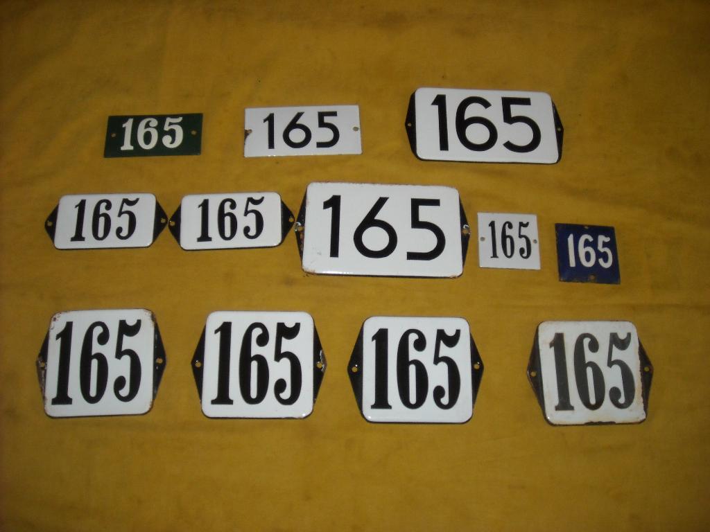 oud emaille huisnummer 165 ook 166 167 168 169 170 171 172 3, Ophalen of Verzenden