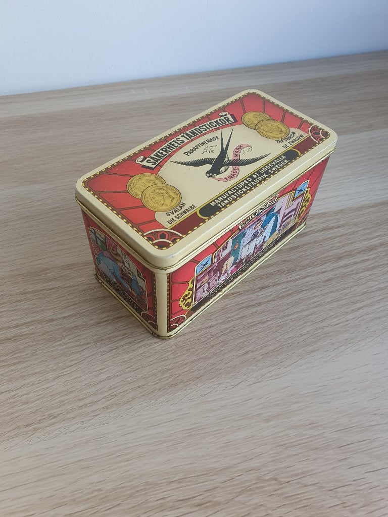 Zwaluw vintage bewaarblik, Verzamelen, Ophalen of Verzenden, Gebruikt, Overige, Overige merken