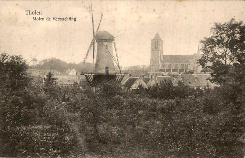 Tholen - Molen de Verwachting, Ophalen of Verzenden, Voor 1920, Ongelopen, Zeeland