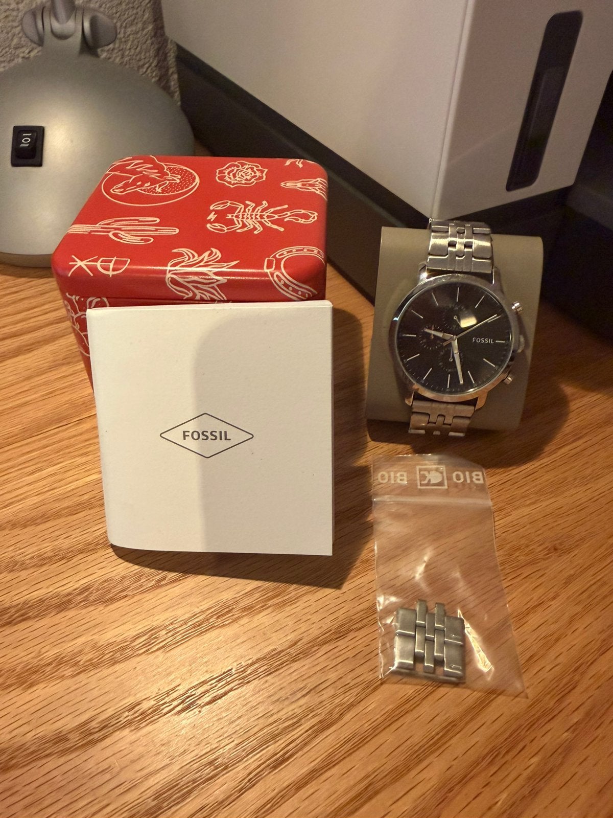 Fossil horloge zo goed als nieuw, Ophalen of Verzenden, Zo goed als nieuw, Leer, Overige merken