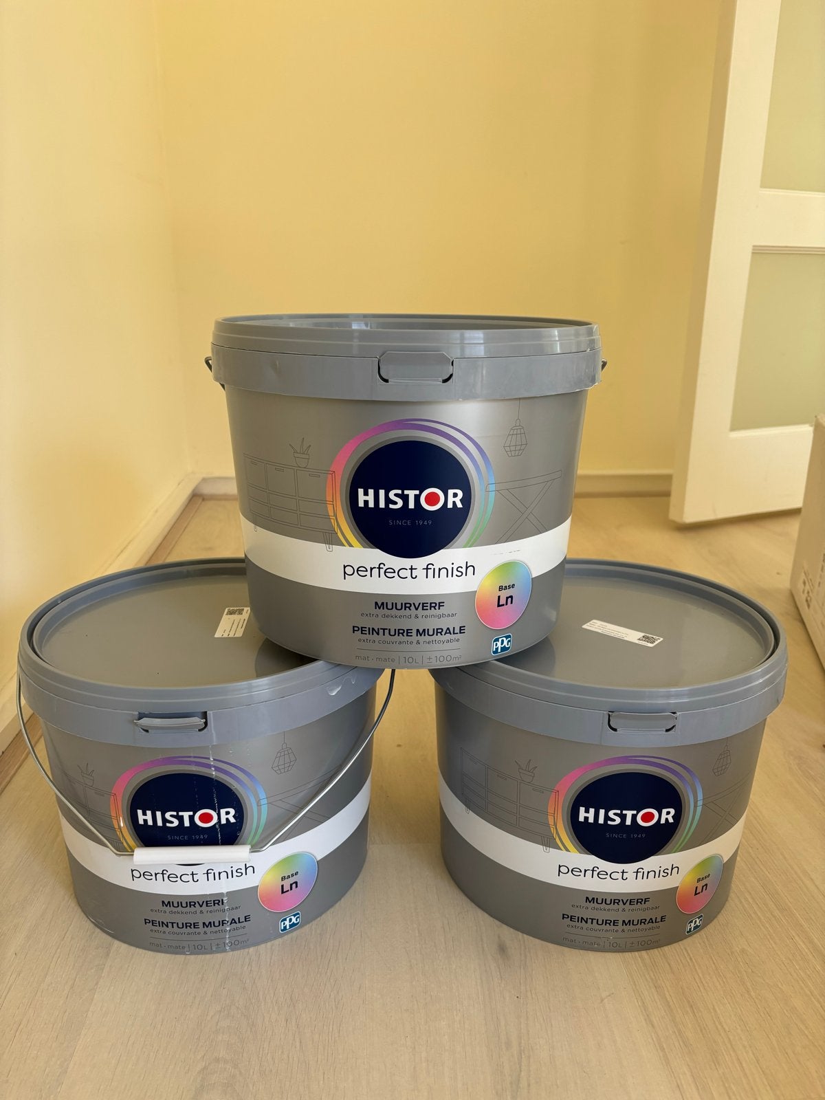 Histor Muurverf Elephant Breath (F&B kleur), Doe-het-zelf en Verbouw, Nieuw, Ophalen of Verzenden, Verf, 20 liter of meer