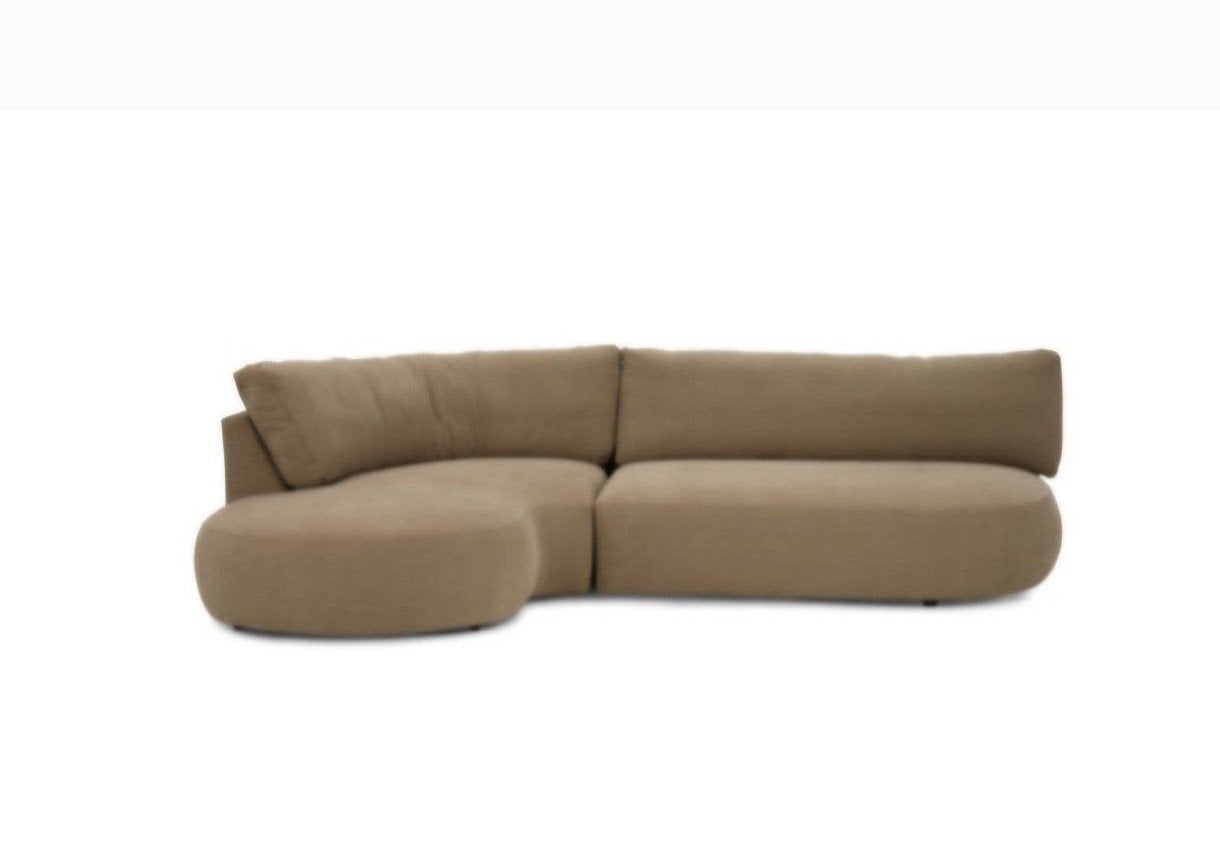 Nieuwe Karwei Hoekbank Ace Taupe Stof - Linker Verlenging, Ophalen, 250 tot 300 cm, Hoekbank, Nieuw